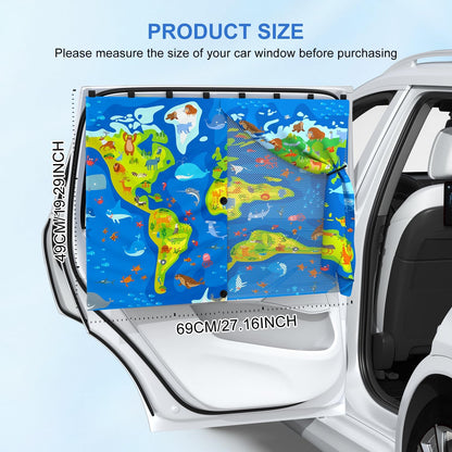 Car Window Shades, [Upgraded] 8 Strong Magnets Magnetic Side Window Sun Shade [2 Pack] - Dual Layer UV Ray Protection Car Sunshade for Baby, Kids & Pets - Universal Fit for SUV, Sedan & Trucks