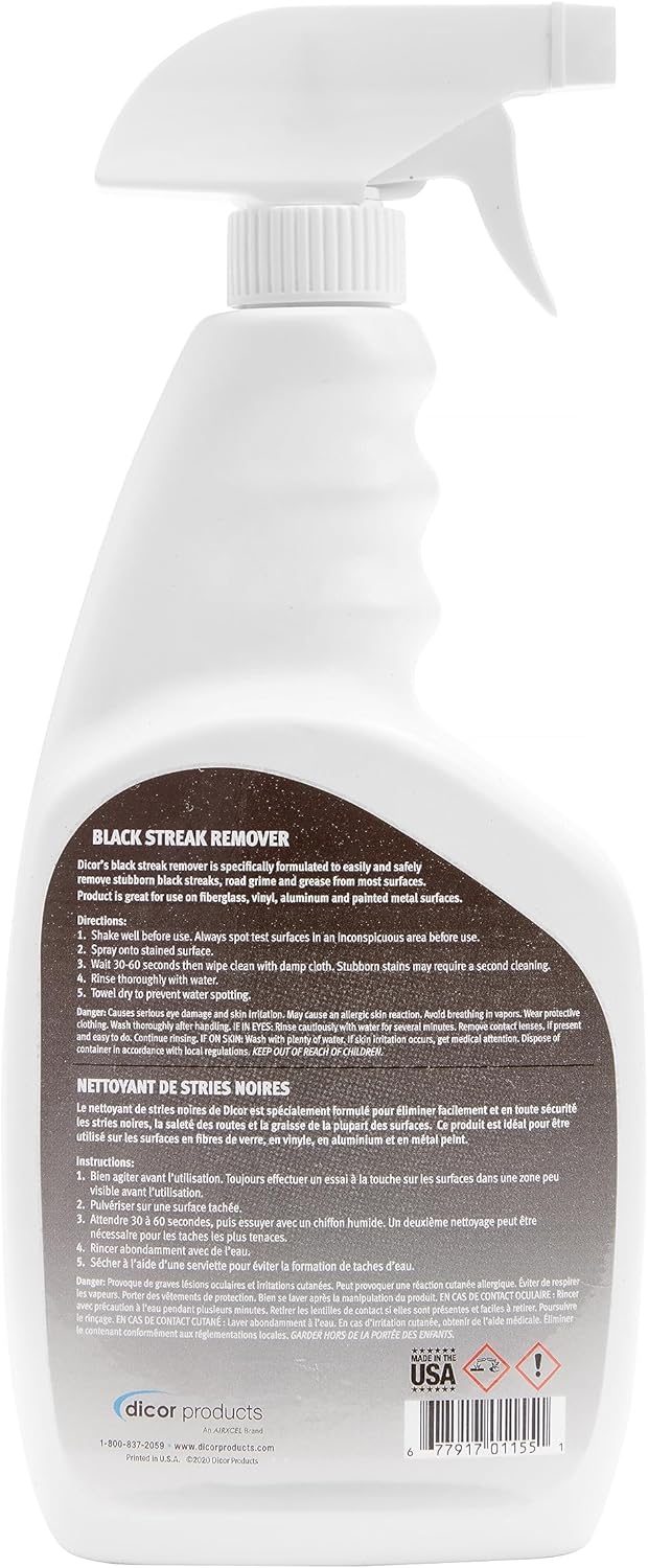 Dicor CP-BTR320S Bug & Tar Remover Cleaner Spray for RV Roofs and Exterior, White