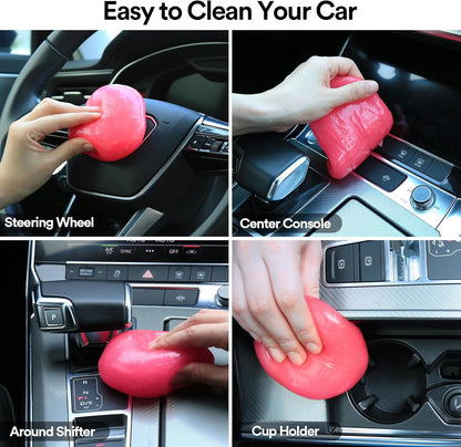 PULIDIKI Car Cleaning Gel Car Cleaning Putty Car Putty Auto Detailing Tools Car Slime Cleaner Dust Cleaning Gel for Car Interior Cleaner Car Cleaning Supplies Cleaning Kit Car Accessories Blue 2Pack