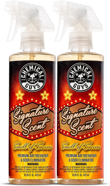 Chemical Guys AIR_069_16 Signature Scent Premium Air Freshener and Odor Eliminator, Smell of Success (Great for Cars, Trucks, SUVs, RVs, Home, Office & More) 16 fl oz