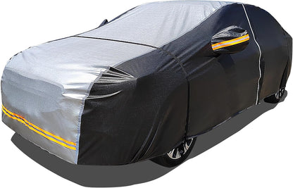 6 Layers Car Cover Waterproof All Weather Car Cover Waterproof All Weather, Outdoor Full Exterior Cover Rain Sun UV Snowproof Protection with Zipper Cotton for SUV (185-190inch)