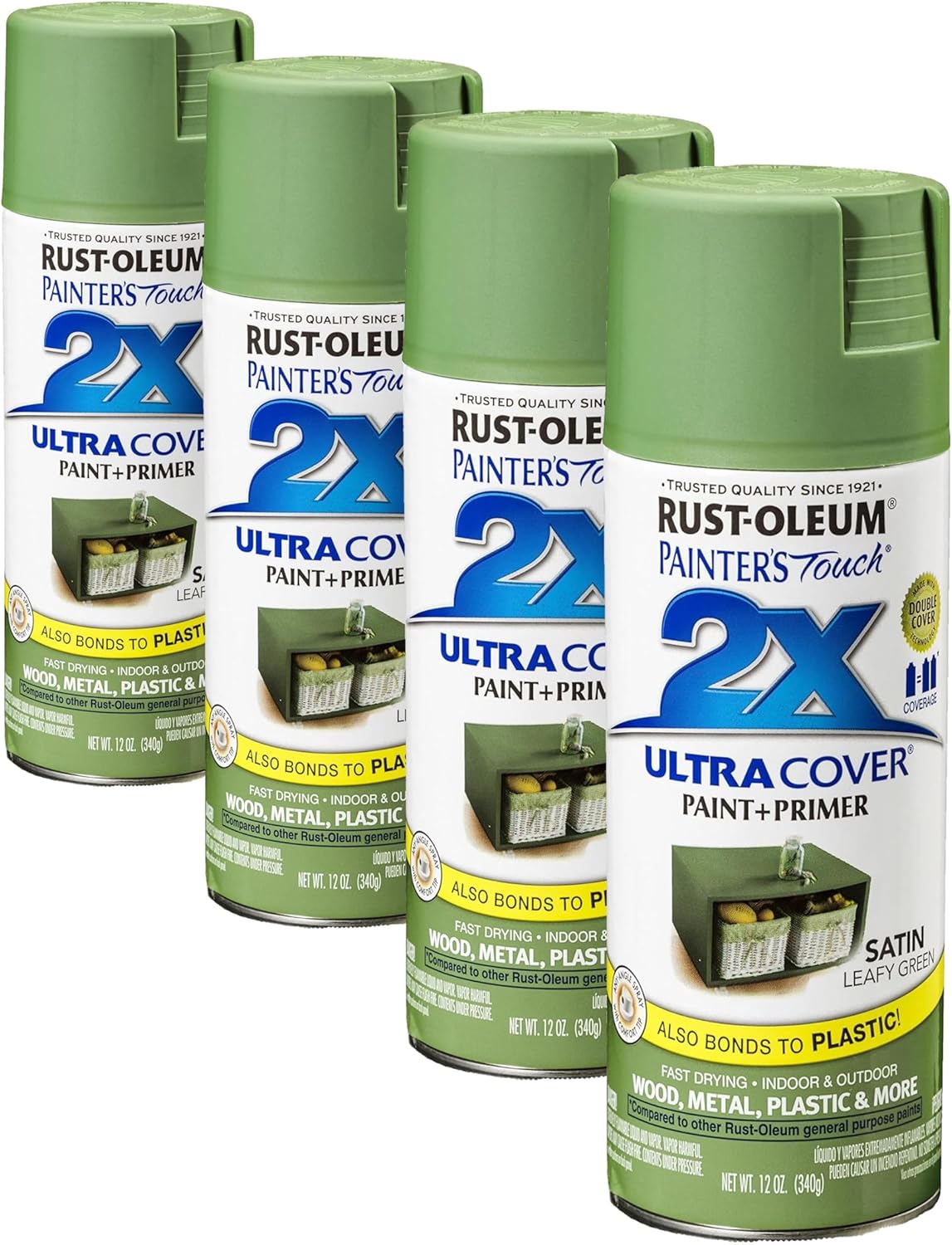 Rust-Oleum 334029 Painter's Touch 2X Ultra Cover Spray Paint, 12 oz, Gloss Clear - Colors D