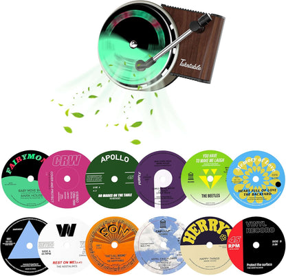 Maicican 12PCS Customizable Car Air Freshener Vent Clip, Pop Singer Album Cover Record Player Shape, Music Lover Gifts. (Fashion)