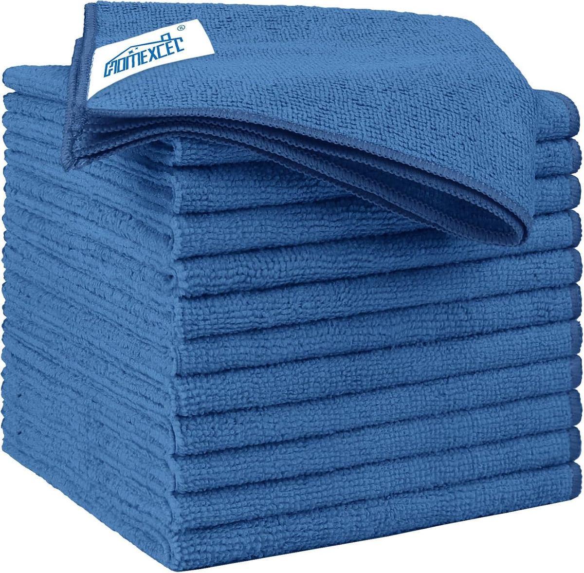 HOMEXCEL Microfiber Cleaning Cloth 12 Pack, 12.5 x 12.5 inch Microfiber Towels for Cars, Ultra Absorbent Washing Cloth, Lint Free Streak Free Cleaning Rags for Car, Kitchen, and Window (Grey)