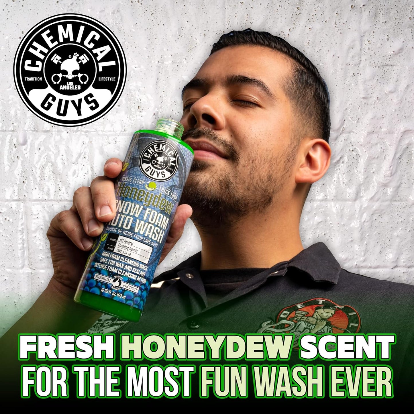 Chemical Guys Car Wash Soap for Foam Cannon or Bucket, Honeydew Snow Foam Car Wash Soap for Trucks, Motorcycles, RVs & More, Super Suds, Honeydew Scent - 128 oz (1 Gallon)
