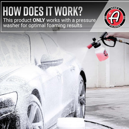 Adam's Polishes Premium Foam Cannon - Soap Sprayer for Car Wash | Sprayer Cannister for Pressure Washer 1/4" Quick Disconnect