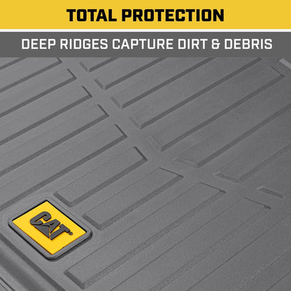 CAT Heavy Duty SUV Black Cargo Liner & Car Trunk Mat - Universal Trimmable All Weather Cargo Mats for Back of SUV - SUV Trunk Mat & Carpet Cover Trunk Liner - Cargo Cover Trunk Cover 53" x 36.25"