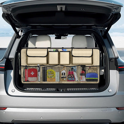 Car Trunk Organizer and Storage, Large Capacity Backseat Hanging Storage Accessories, Backseat Car Organizer for SUV/MPV/Truck (Black)
