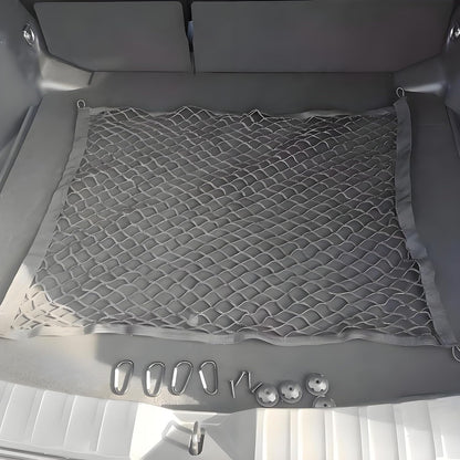 BAILALIBO Cargo Net Stretchable, Adjustable Elastic Trunk Mesh Nets with Metal Hook Universal for SUV, Jeep, Trucks, Car Exterior Accessories for Secure Storage (35.4x15.8 inch)