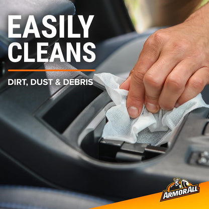 Armor All Car Protectant Wipes, Interior Car Wipes with UV Protection Against Cracking and Fading, 60 Wipes