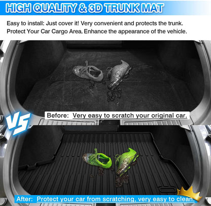 Rav4 Cargo Liner - Trunk Mat for Toyota RAV4 2019-2024 2025, All Weather Cargo Mat for rav4 Accessories, Heavy Duty (Fit for All Models)