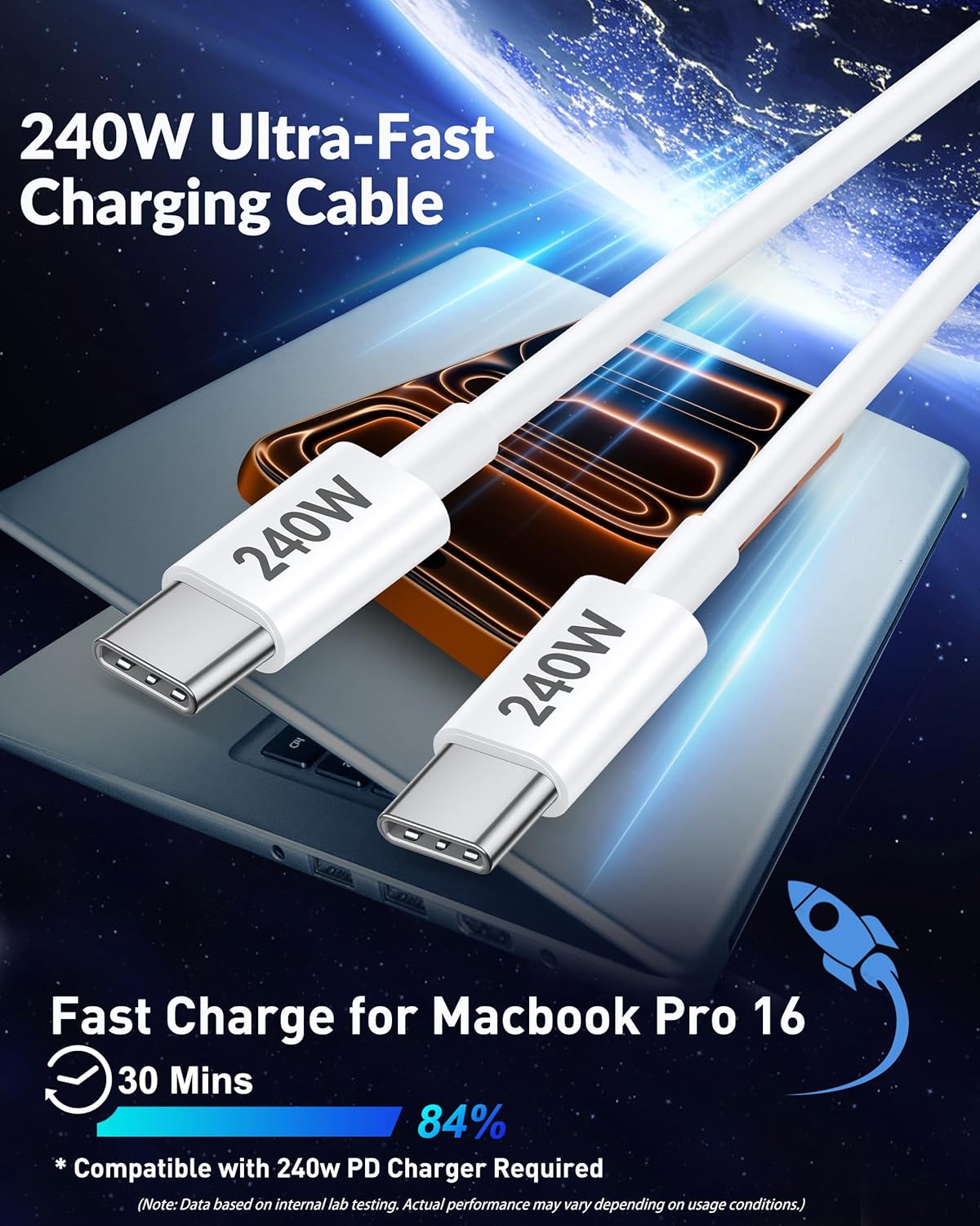 iPhone 17 16 15 Car Charger Fast Charging, 90W 4-Port USB C Fast Car Charger Cigarette Lighter Adapter with 240W 3FT USB-C Cable for iPhone 17/Air/17 Pro/17e/16/15 Pro Max/Plus/16e, iPad, Android