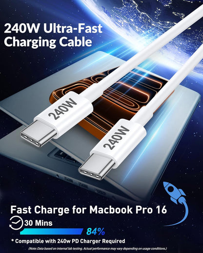 iPhone 17 16 15 Car Charger Fast Charging, 90W 4-Port USB C Fast Car Charger Cigarette Lighter Adapter with 240W 3FT USB-C Cable for iPhone 17/Air/17 Pro/17e/16/15 Pro Max/Plus/16e, iPad, Android