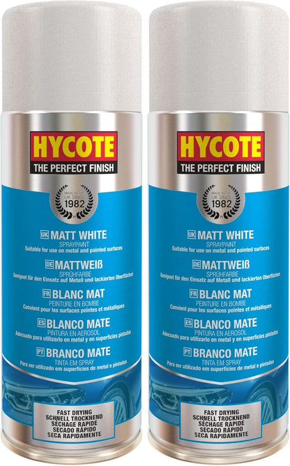 Hycote Black Spray Paint, Gloss Black, 13.5 Oz - Fast Drying, UV & Weather Resistant, Acrylic Formula for Superior Protection – For Automotive & DIY Use, 400ml