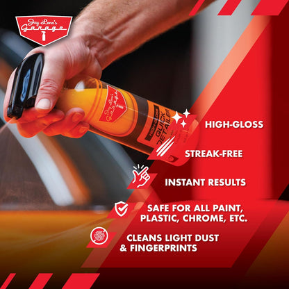 Jay Leno's Garage Quick Detailer Spray – Car Detailing Spray and Auto Detailer Spray for a High Gloss Finish, Fast Shine Car Exterior Cleaner and Everyday Easy Quick Detail Automotive Cleaner (16 oz)