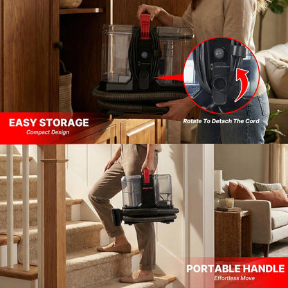 Shop-Vac Portable Carpet Cleaner Machine with 212℉ Steam & Heating System, 4 Cleaning Modes Upholstery Cleaner with Versatile Tools for Car, Rug, Couch, Bathroom, Kitchen Messes, 5430270