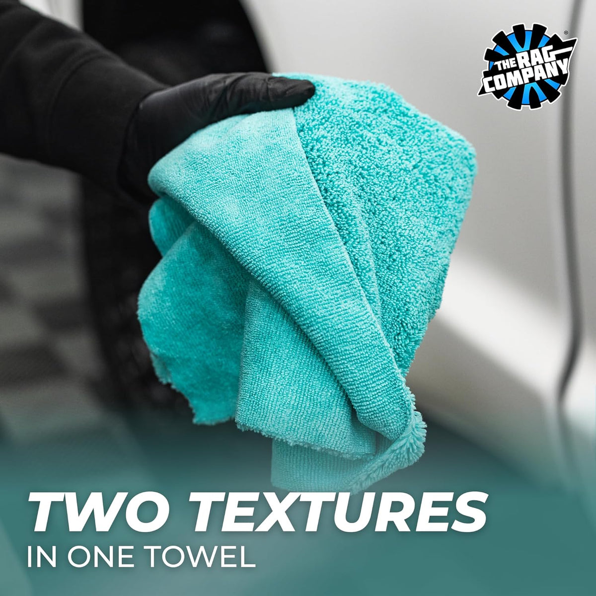 The Rag Company - Creature Edgeless Auto Detailing Towels (10-Pack) Professional 70/30 Blend, Dual-Pile Plush Microfiber, Buffing & Polishing, 420gsm, 16in x 16in, Black
