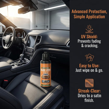 Black Plastic Restorer for Car, Permanent Automotive Plastic and Trim Restorer, Ultimate Exterior Plastic Renovation Lotion, Black Trim Restorer for Cars and Vehicles (1)