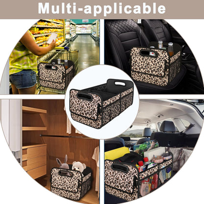 Deosk Car Trunk Organizer for SUV, Car Organizers and Storage with Reinforced Handles, Car Accessories for Women/Men 50LWaterproof Polyester Trunk Organizer, Black
