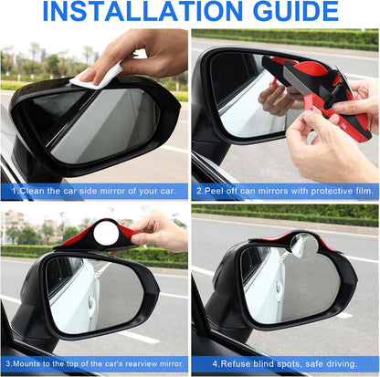 LivTee Blind Spot Car Mirror, HD Glass Frameless Convex Side Mirror Blindspot, Wide Angle Rear View Mirrors for SUVs, Trucks and RVs - Car Accessories