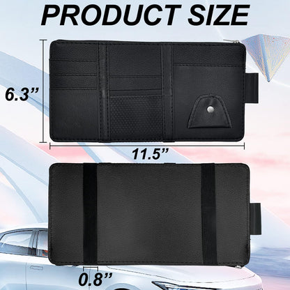 Keedolla Car Sun Visor Organizer, Truck Visor Organizer Car Sun Storage Pocket Pouch Case Bag for Sunglasses, Cards, Pens and Document - Pink