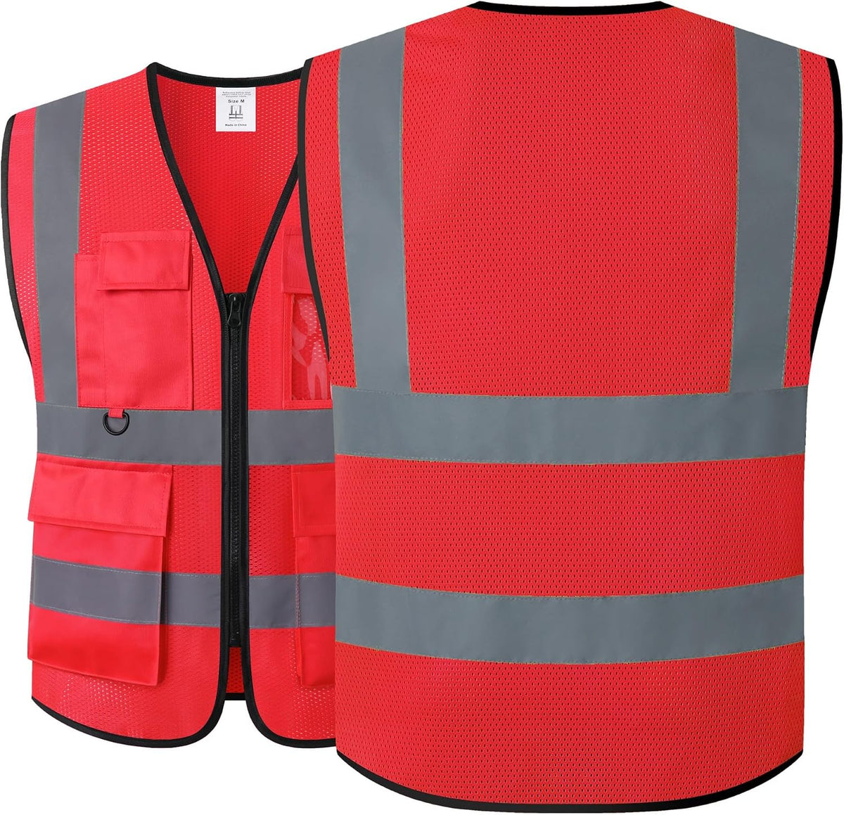 Safety Vest for Men Women Hi Vis Vest with Pockets Mesh High Visibility Vests Meets ANSI/ISEA Standards