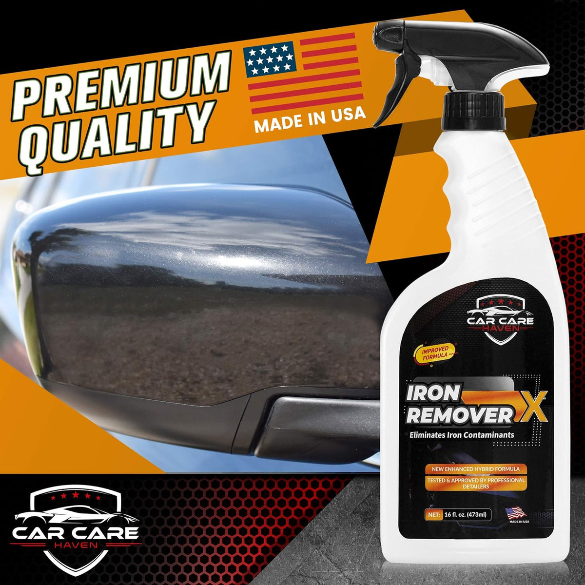 Car Care Iron Remover X, Car Detailing Iron Rust Remover-Wheel, Paint, Ceramic-Cleaner-Car Cleaner Exterior Care Products, Colorless Rim Cleaner, Decal Remover-Use Before Clay Bar (128 Fl Oz Gallon)
