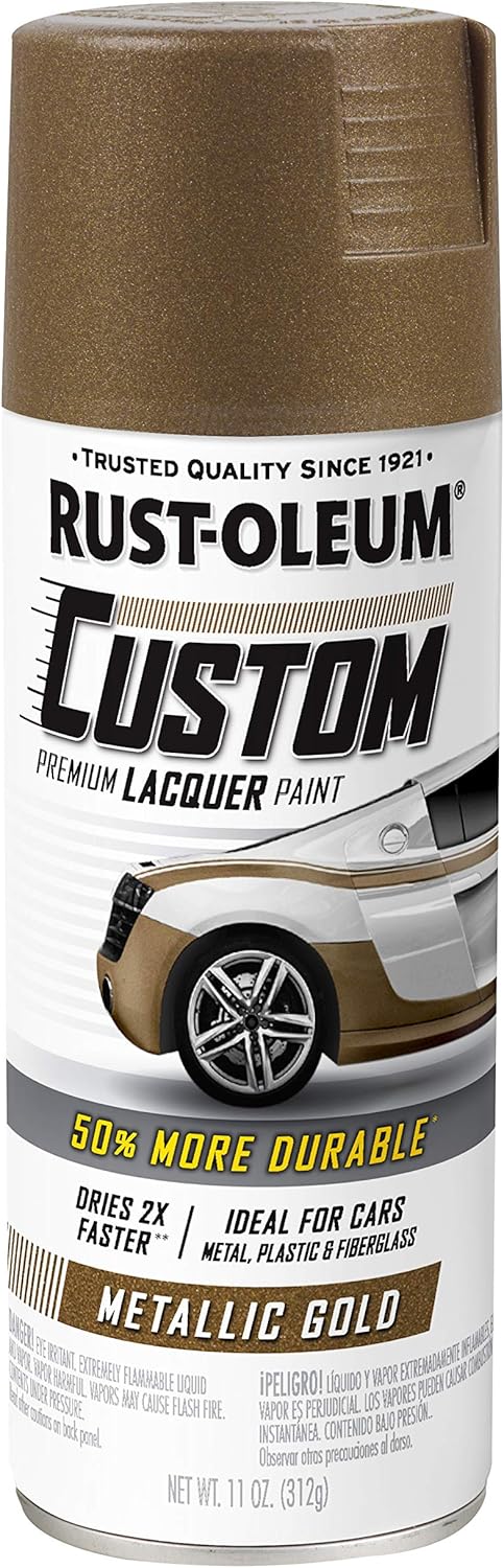 Rust-Oleum 323383 Automotive Custom Lacquer Spray Paint, 11 oz, Gloss Clear