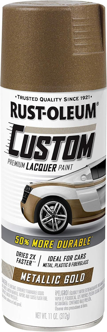 Rust-Oleum 323383 Automotive Custom Lacquer Spray Paint, 11 oz, Gloss Clear
