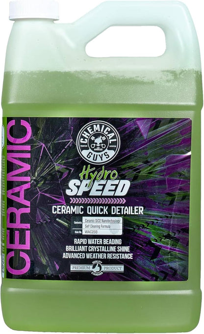 Chemical Guys HydroSpeed Ceramic Quick Detailer Spray - SiO2 Shine Car Detailer Spray for Cars, Trucks, SUVs, Motorcycles and RVs, Boosts Gloss, Hydrophobic Protection and Slickness, 128 oz