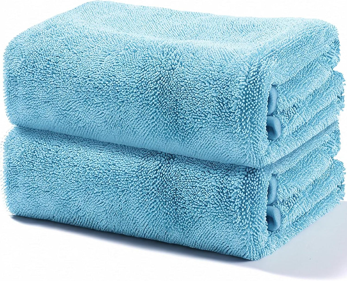 JOYMOOP Microfiber Towels for Cars, 2 Pack 35.4" x 23.6" Car Drying Towel, Dark Gray Reusable Car Towel, Quick Drying Car Microfiber Cleaning Cloth for RVs, SUVs, Trucks
