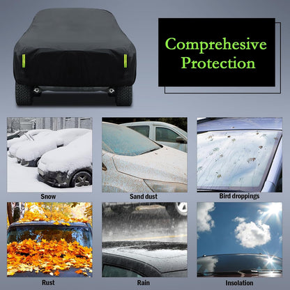 Car Cover Custom Fit for Toyota Corolla 2000-2025, Honda Civic 1991-2025, Waterproof All Weather Full Exterior Cover Rain Sun Protector Car Cover with Door Zipper