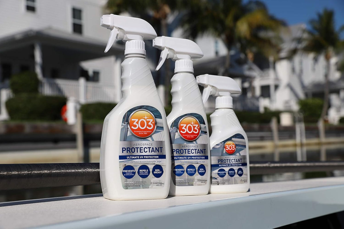 303 Products Marine Aerospace Protectant Spray, UV Protection for Boat Vinyl & Surfaces – Repels Dust, Dirt & Staining, Matte Finish, Restores Like-New Appearance, 32 oz
