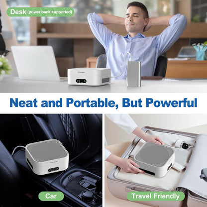 Air Purifiers for Home 600 Sq.Ft, TDBYWAE H13 True HEPA Air Purifier with USB Cable for Pets Dust Dander Pollen Odor Smoke, Small Portable Air Purifier for Bedroom Office Desktop Car RV