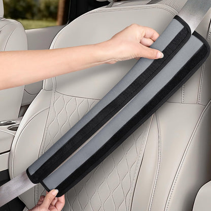 Extra Long Car Seat Belt Cover, 2Pack Waterproof Seatbelt Shoulder Pad for Comfortable Driving, Soft Seatbelt Strap Covers for Adults Kids Women & Men, Machine Washable, Grey
