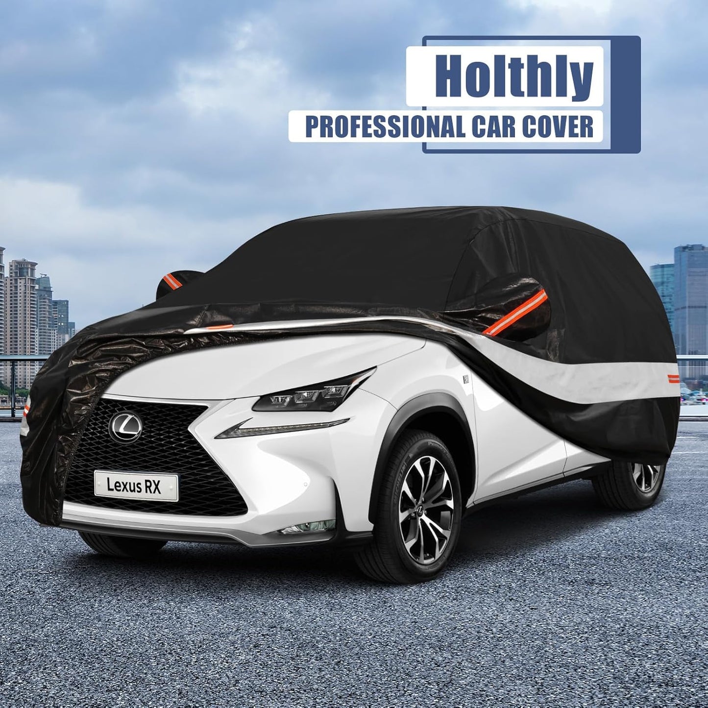10 Layers Car Cover Custom Fit for Mercedes Benz C Class C250 C300 C43 C63 (1993-2026), Waterproof All Weather for Automobiles, Outdoor Full Cover Sun Dust Rain Protection with Cotton. Black - Colors C
