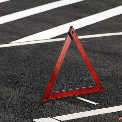 Safety Triangles 3-Pack Portable Reflective Roadside Warning Signs 11.22X9.64X9.05In Emergency Car Hazard Markers for Nighttime and Adverse Weather