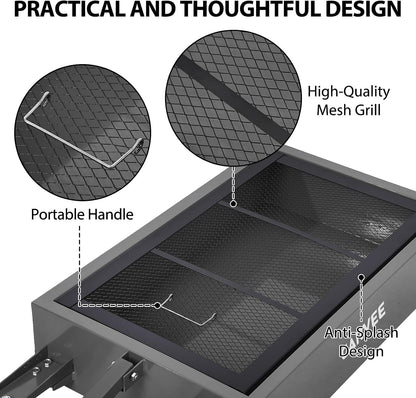 Garvee 20 gal Oil Drain Pan Oil Drain Tank, 76 L Low Profile Oil Drain Pan, Large Capacity Oil Change Pan with Manual Pump & T Foldable Hand and Wheels, 8 ft Hose Oil Drain Cart for Car, SUV, Trucks