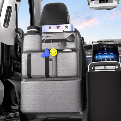 FLORICH Car Seat Gap Filler, Pro-Seats Gap Filler Organizer and Storages 2-in-1, Premium Leather Center Console Organizer, Car Organizer Front Seat Universal Fit for Car SUV Truck