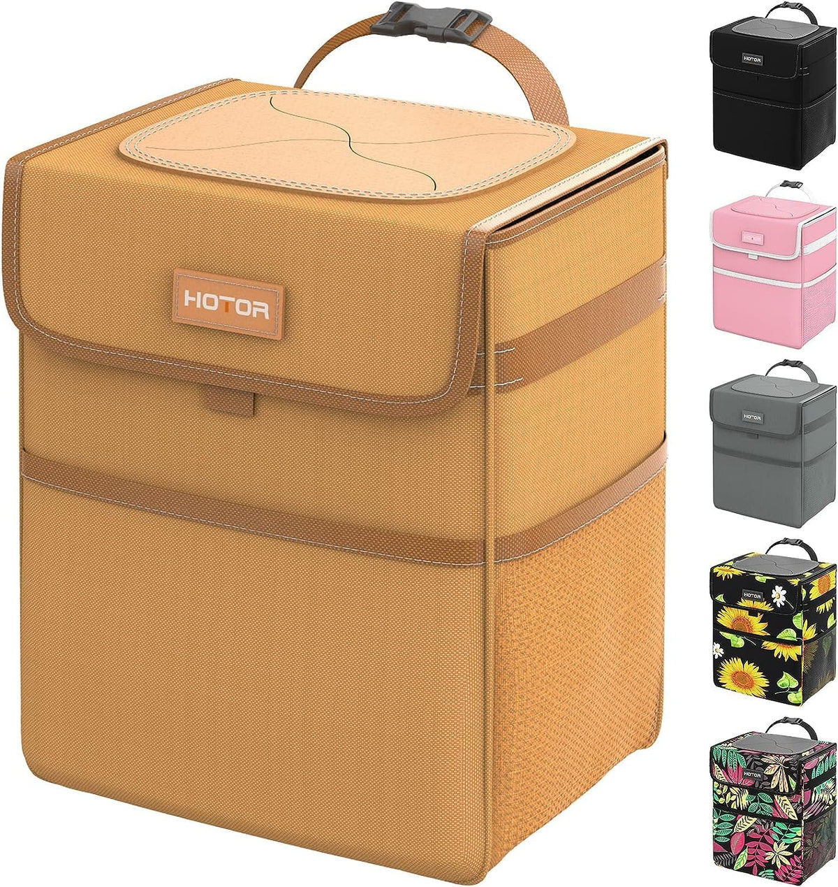 HOTOR Car Trash Can - Leak-Proof Car Organizer and Storage Bag for The Back/Front/Console of Any Cars,Sedans, SUVs & Trucks Easy-to-Install Car Accessory Interior