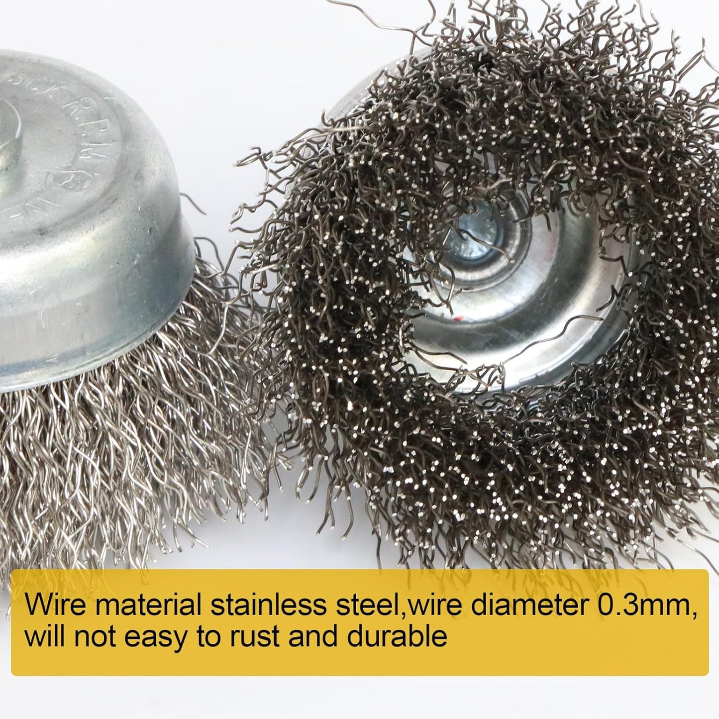10PCS Stainless Steel Wire Wheel Brush Set,Cup Wire Brush for Drill with 1/4 Inch Shank, Wire Brushes for Cleaning Rust Removal, Corrosion & Scrub Surfaces