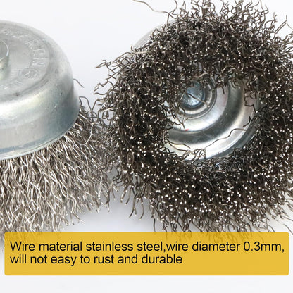 10PCS Stainless Steel Wire Wheel Brush Set,Cup Wire Brush for Drill with 1/4 Inch Shank, Wire Brushes for Cleaning Rust Removal, Corrosion & Scrub Surfaces