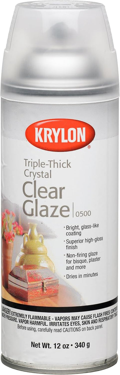 Krylon I00500A07 12-Ounce Triple Thick Clear Glaze Aerosol Spray,High-Gloss