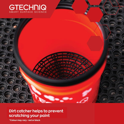 Gtechniq Bucket with Lid 20L | Includes Dirt Trap and Gamma Seal Lid, for Cleaning Car