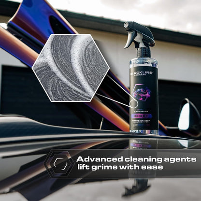 Blackline Luxury Scented Leather Interior Car Cleaner Reset Deep Cleans & Deodorizes All Surfaces, pH-Neutral High-Foam Formula, Long-Lasting Premium Fragrance and Deodorization for Car - Wild Cherry