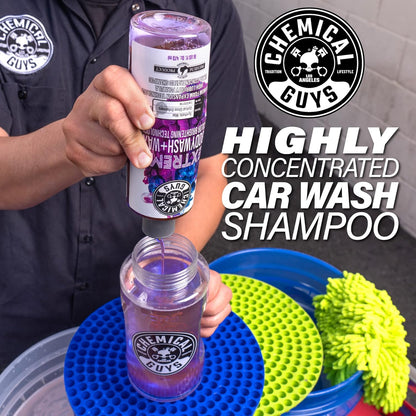Chemical Guys Extreme Bodywash & Wax Foaming Car Wash Soap - Soap for Foam Cannons, Foam Guns, or Bucket Washes for Cars, Trucks, Motorcycles, RVs, and More, Grape Scent - 128 oz (1 Gallon)