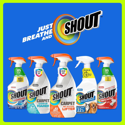 Shout Carpet Set-In Stain Lifter Spray, Rug & Carpet Cleaner, Color Safe and Fast Acting Spot & Stain Remover, 22 oz Trigger Spray
