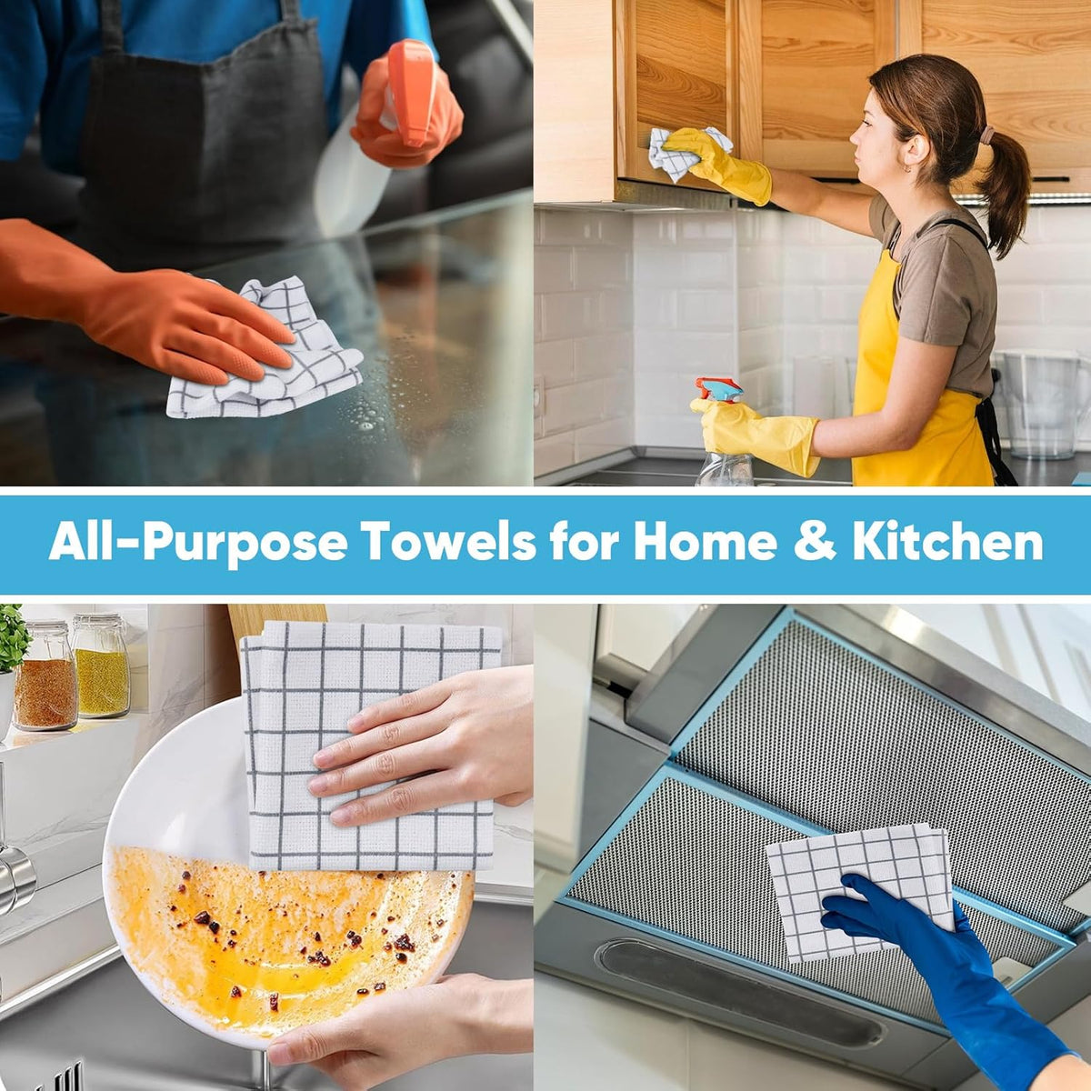 AIDEA Microfiber Cleaning Cloth Roll, Grey 75PK, Reusable Paper Towels Tear Away Cloth, Microfiber Towels for Cars, Wash Cloths, Lint Free Rags for House, Kitchen,Window,Cleaning Supplies 11.5"×11.5"