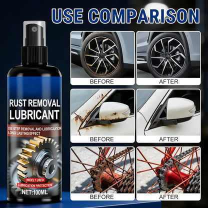 2Pcs Rust Remover Spray for Metal, Iron Rust Stain Remover, Multi-Functional Quick-Acting Powder Remover Spray for Vehicles, Tools, Chains