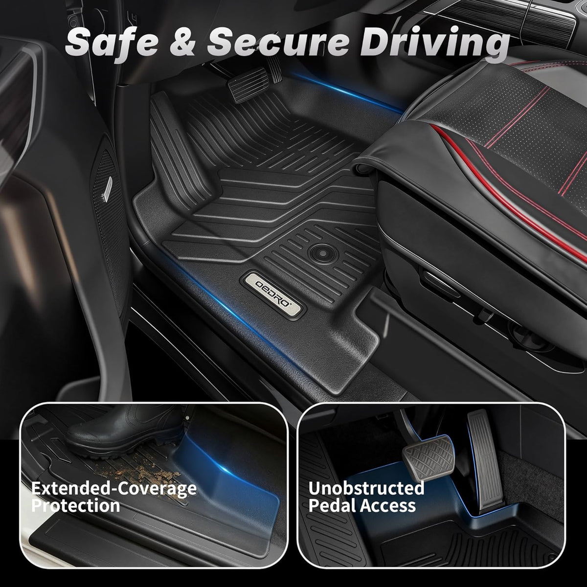 OEDRO Cargo Trunk Liner Fit for 2010-2017 Chevrolet Equinox L/LS/LT/LTZ/Premier& 10-17 GMC Terrain SL/SLE/SLT/Denali, All Weather Custom Fit Anti-Slip Cargo Mat, Black
